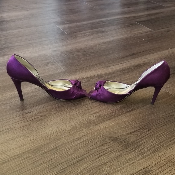 Adriana Silk Amethyst Heels - Picture 4 of 7